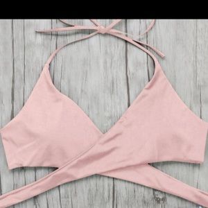 Light Pink Cross Body Bikini Top